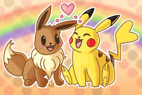 Pikachu and Eevee