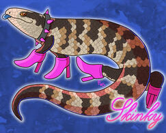 Skinky - Blue-Tongued Skink in Boots