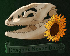 Dragons Never Die - Bearded Dragon Skull