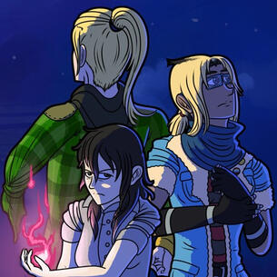 Aran, Luka and Delilah - the three Strataversal protagonists